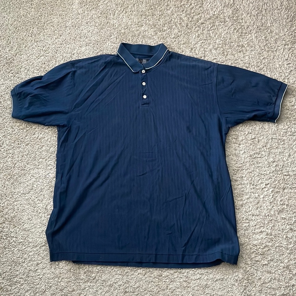 EUC Men’s Nike Dri-Fit Solid Navy Blue Short Sleeve Golf Polo Size XXL